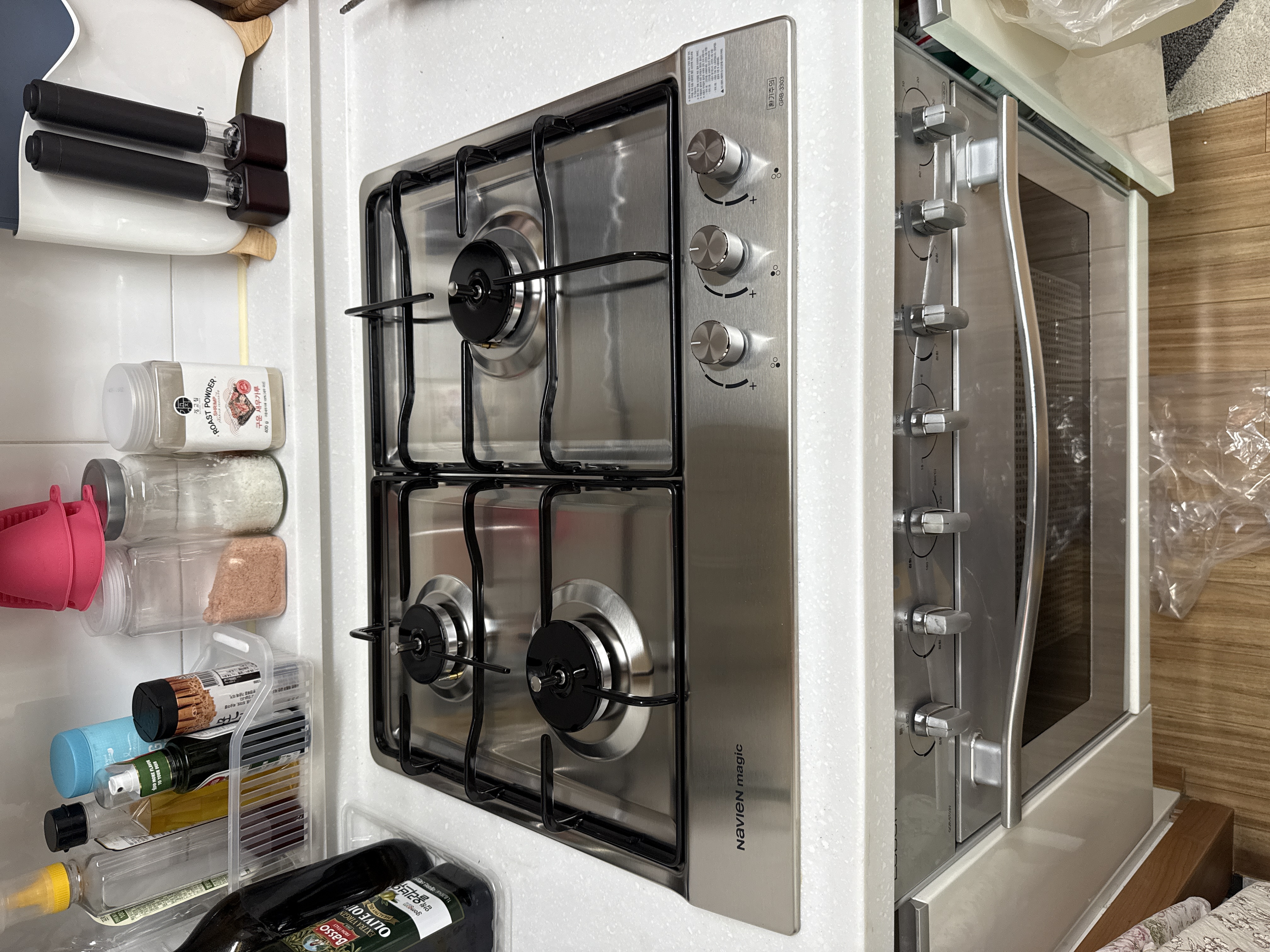 인덕션에서 가스레인지 전환 시공