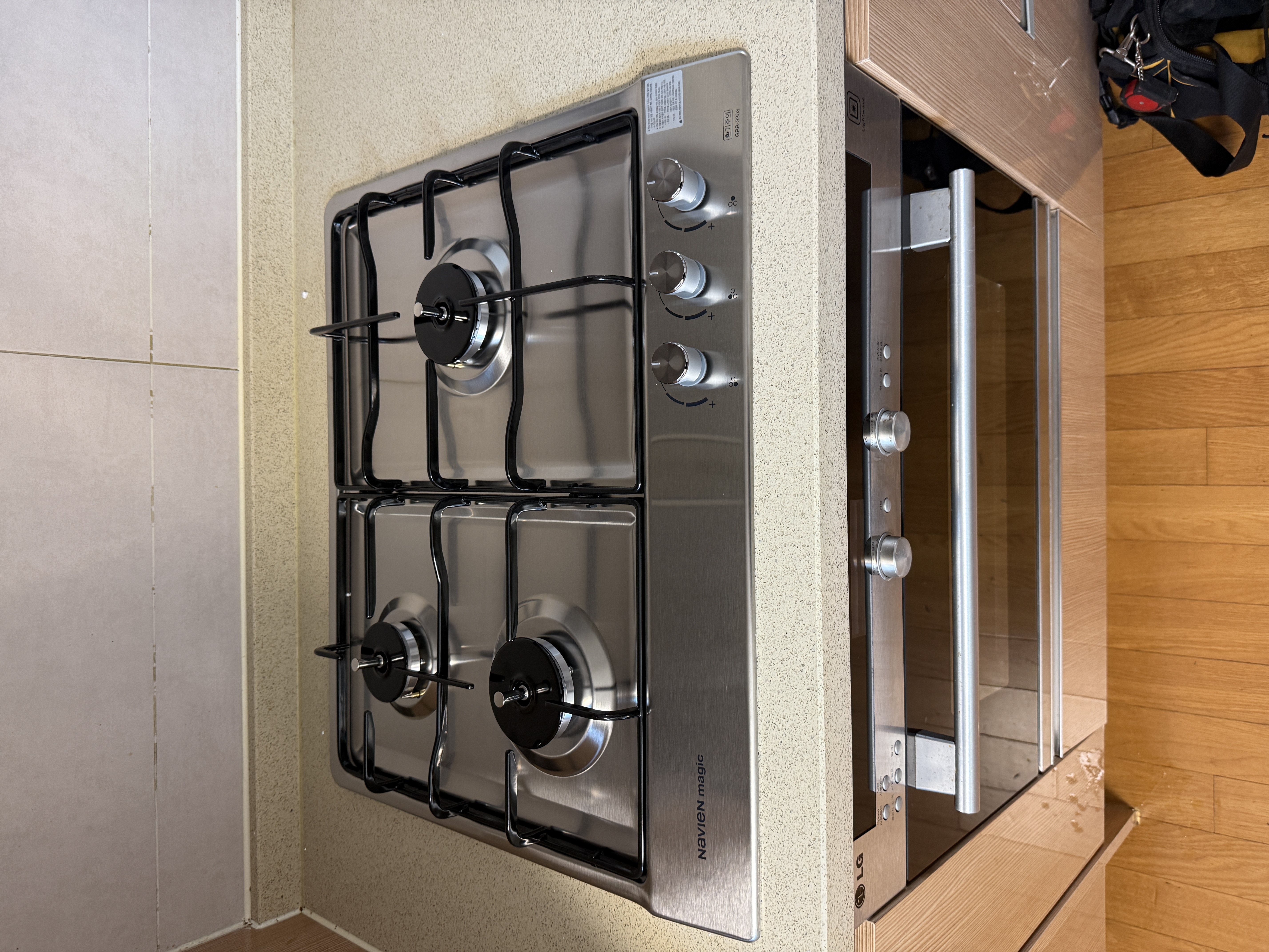 나비엔 매직 가스레인지 교체 시공